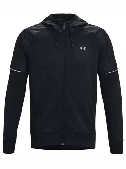 Men's Armor Fleece Storm Full Zip Hooded Jacket Black - UNDER ARMOUR - BALAAN 2