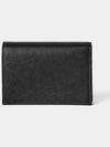 Gold Hardware Triangle Logo Saffiano Half Wallet Black - PRADA - BALAAN 3