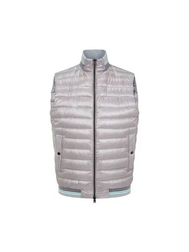 Men s Striped Shibori Goose Down Padding Vest Gray 270413 - HERNO - BALAAN 1