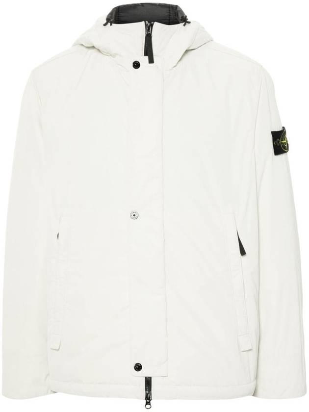 Techno Fabric Hooded Jacket Plaster - STONE ISLAND - BALAAN 2