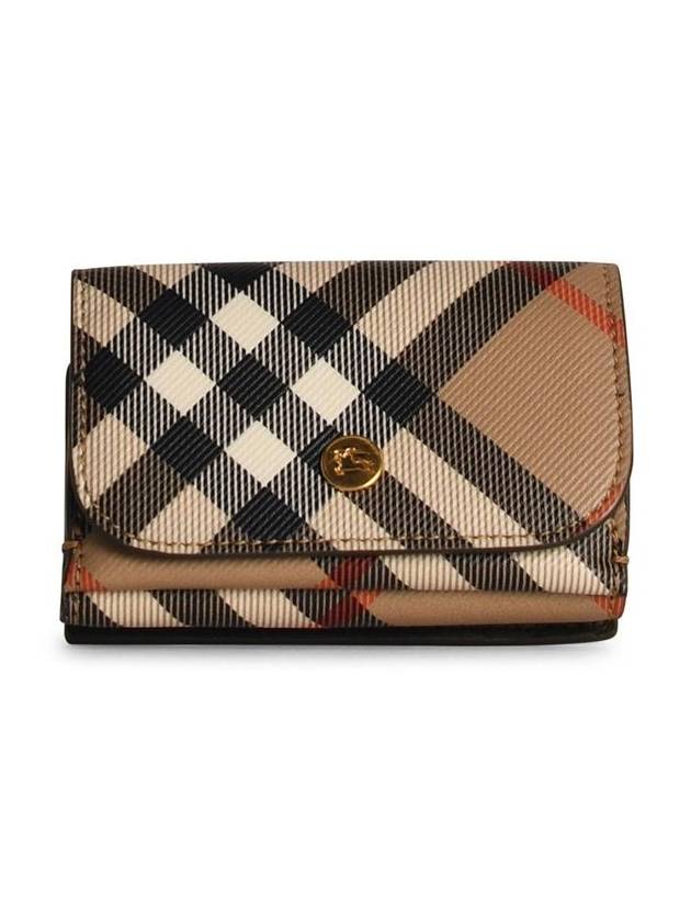 Check Half Wallet Beige - BURBERRY - BALAAN 4