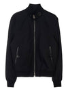 Mohair Hop Sack Bomber Jacket Black - TOM FORD - BALAAN 1