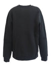 Men's Logo Crew Neck Cotton Fleece Sweatshirt Black - MONCLER - BALAAN 3