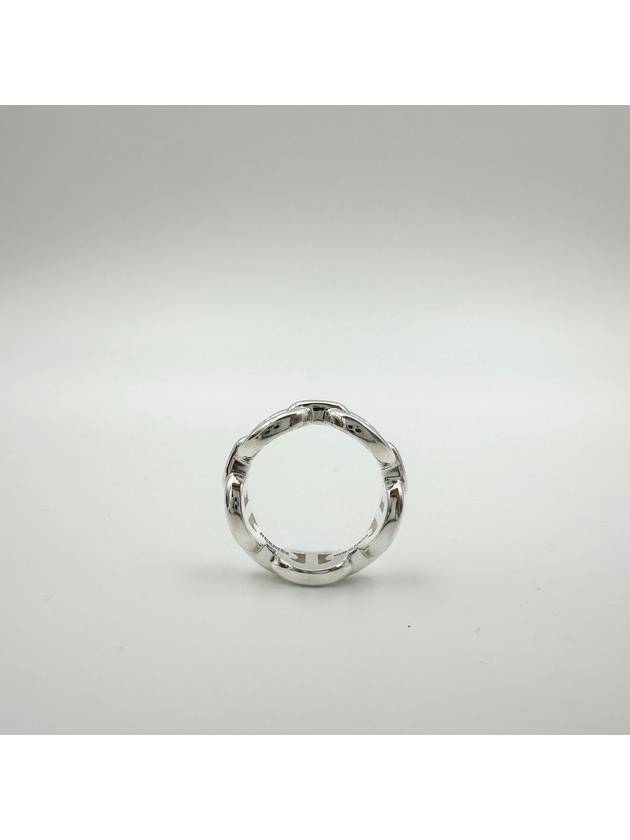 Small Chaine D'Ancre Enchainee Ring Silver - HERMES - BALAAN 7