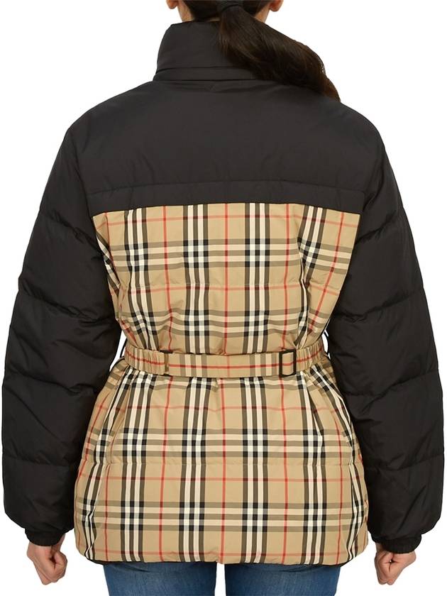 Check Reversible Down Padding Beige Black - BURBERRY - BALAAN 7