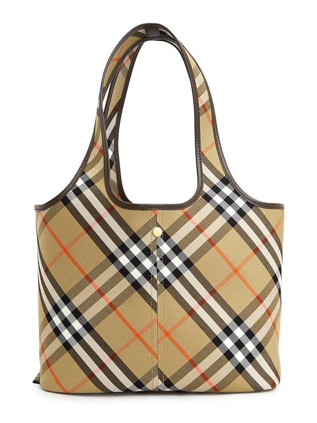 Check Small Tote Bag Sand - BURBERRY - BALAAN 5