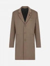 Logo Classic Cashmere Single Coat Brown - DIOR - BALAAN 2