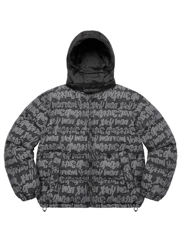 Fat Tip Jacquard Denim Puffer Jacket Black - SUPREME - BALAAN 4