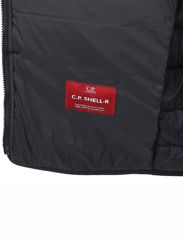 Shell R Mix Goggle Hooded Padded Vest Black - CP COMPANY - BALAAN 10