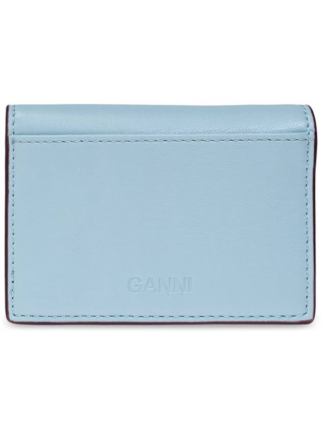 Ganni Wallet With Logo, Women's, Light Blue - GANNI - BALAAN 3