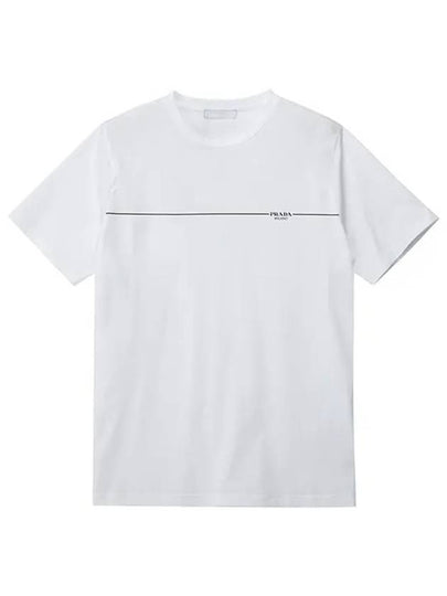 Logo Common Short Sleeve T-Shirt White - PRADA - BALAAN 2