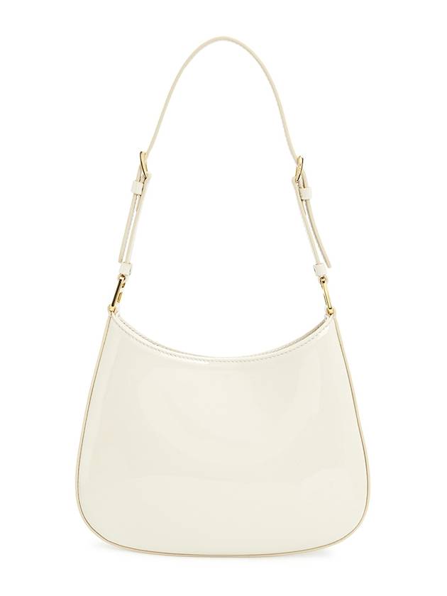 Cleo Patent Leather Shoulder Bag White - PRADA - BALAAN 5