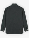 Fox Head Patch Washed Denim Workwear Over Long Sleeve Shirt Black - MAISON KITSUNE - BALAAN 3