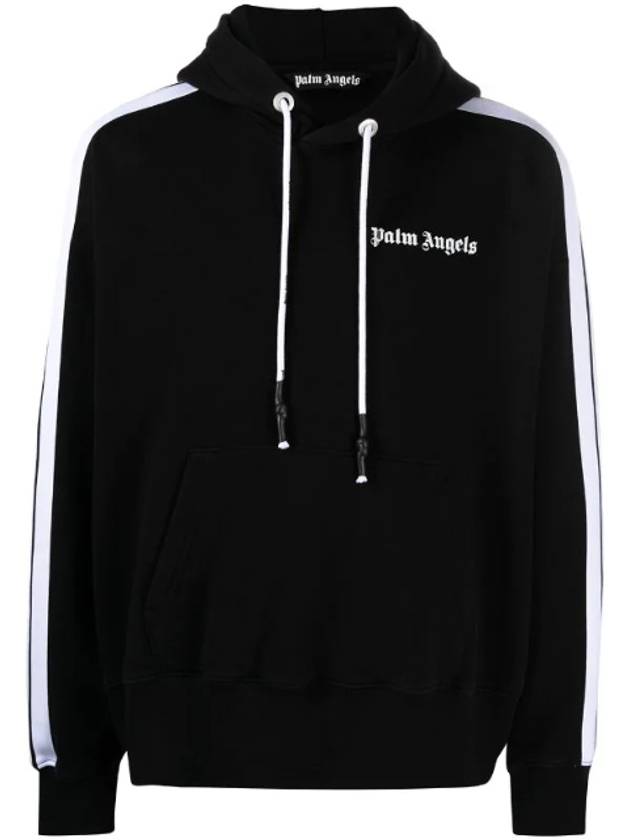 Side Stripe Hoodie Black - PALM ANGELS - BALAAN 1