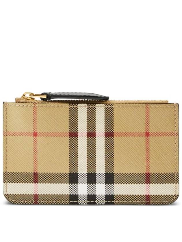 Check Strap Card Wallet Archive Beige - BURBERRY - BALAAN 5