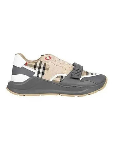 Sneakers Men Ramsey Vintage Check Gray - BURBERRY - BALAAN 1