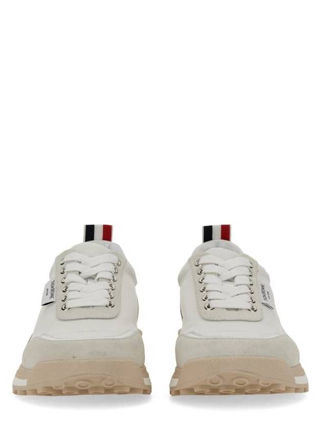 Eco Nylon Alumni Low Top Sneakers White - THOM BROWNE - BALAAN 5