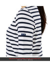 Women's Meridame II Striped Long Sleeve T-Shirt Neige Marine - SAINT JAMES - BALAAN 9