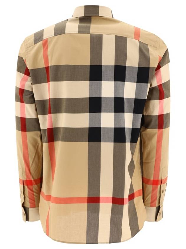 Check Cotton Long Sleeve Shirt Archive Beige - BURBERRY - BALAAN 3