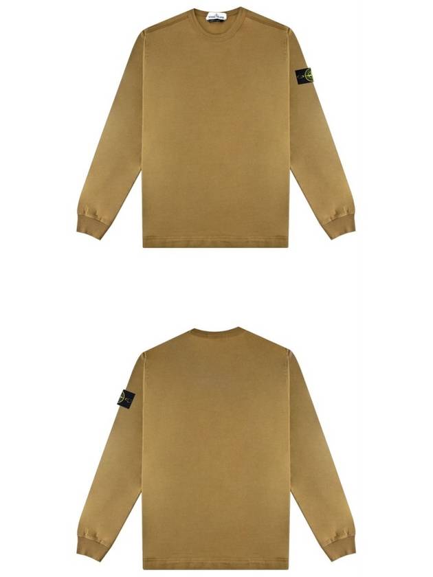 Wappen Patch Crewneck Sweatshirt Brown - STONE ISLAND - BALAAN 5