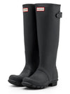 Tall Back Adjustable Wellington Rain Boots Black - HUNTER - BALAAN 5