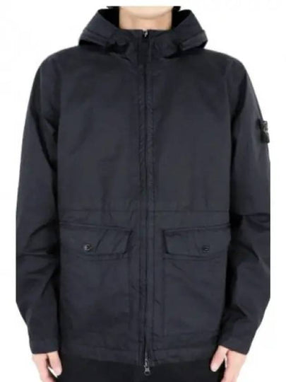 Membrana 3L TC Hooded Jacket Blue - STONE ISLAND - BALAAN 2