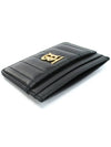 Quilted Leather Lola Card Case Black Light Gold - BURBERRY - BALAAN 4