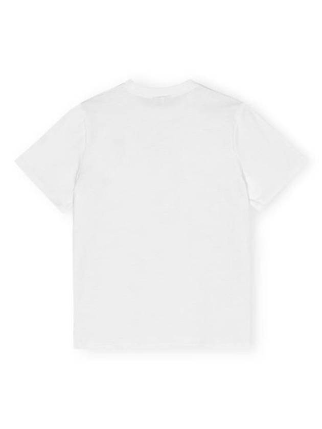 Basic Cat Relax Jersey Short Sleeve T-Shirt White - GANNI - BALAAN 3