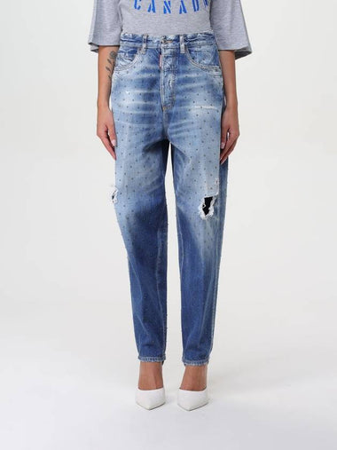 Jeans Dsquared2 in denim used con strass - DSQUARED2 - BALAAN 1