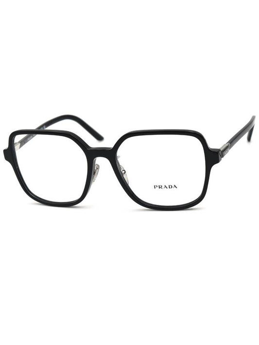 Eyewear Logo Square Eyeglasses Black - PRADA - BALAAN 1