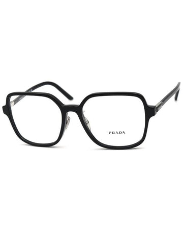 Eyewear Logo Square Eyeglasses Black - PRADA - BALAAN 1