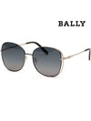 Eyewear Oval Metal Sunglasses Black - BALLY - BALAAN 2