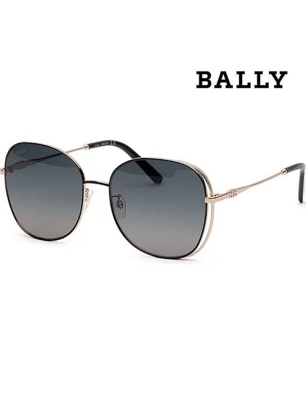 Eyewear Oval Metal Sunglasses Black - BALLY - BALAAN 2