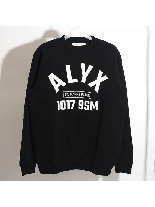 23SS Alix Logo Print Sweatshirt Black AAUSW0184FA01 001 - 1017 ALYX 9SM - BALAAN 1