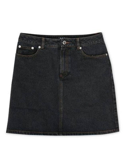 Women's Standard Denim A-Line Skirt Black - A.P.C. - BALAAN 2