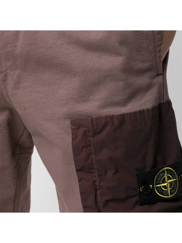 Men's Wappen Patch Two Pocket Shorts Dust Burgundy - STONE ISLAND - BALAAN 4