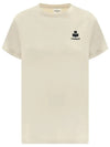 Aby Logo Short Sleeve T-Shirt Beige - ISABEL MARANT - BALAAN 1