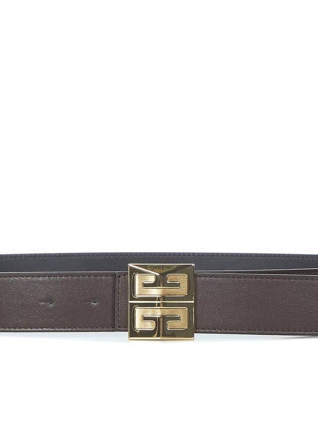 4G Logo Buckle Reversible Leather Belt Brown - GIVENCHY - BALAAN 4