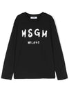 Kids Sketch Logo Long Sleeve T shirt Black - MSGM - BALAAN 1