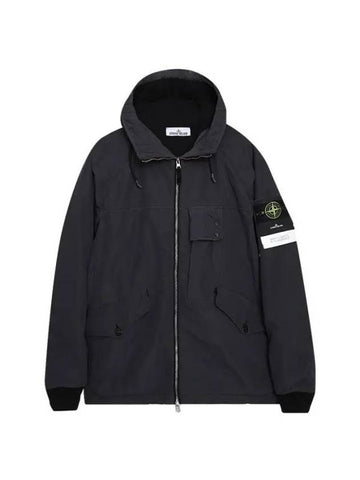 David Canvas Hooded Jacket Charcoal - STONE ISLAND - BALAAN 1