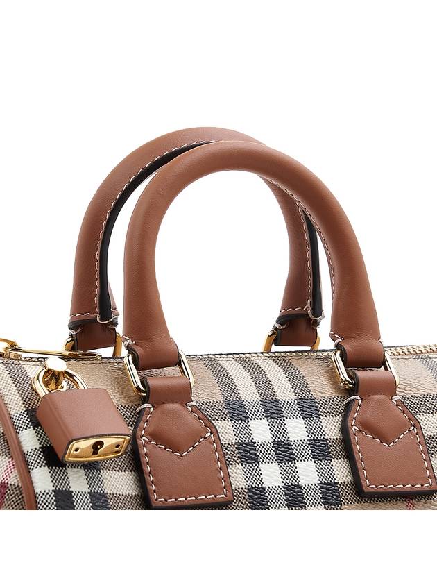 Check Mini Bowling Bag Archive Beige Briar Brown - BURBERRY - BALAAN 8