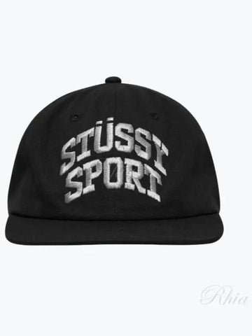 1311158 Black Metallic Mid Depth Sports Snapback Cap - STUSSY - BALAAN 1