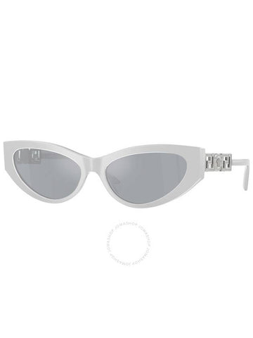 Versace Blue Mirror Silver Cat Eye Ladies Sunglasses VE4470B 54741U 56 - VERSACE - BALAAN 1