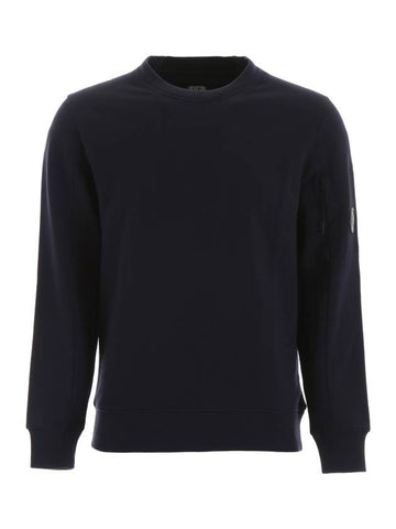 Men's Lens Wappen Diagonal Sweatshirt Navy - CP COMPANY - BALAAN 1