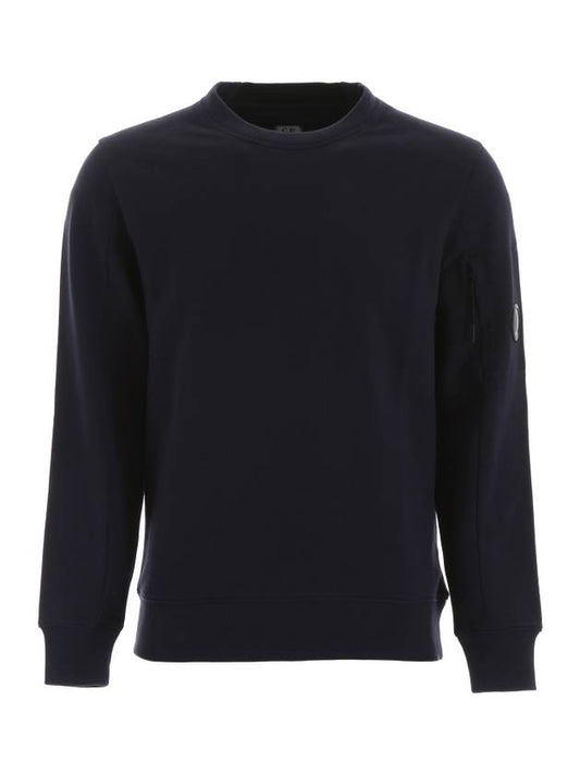 Men's Lens Waffen Diagonal Sweatshirt Navy - CP COMPANY - BALAAN 1