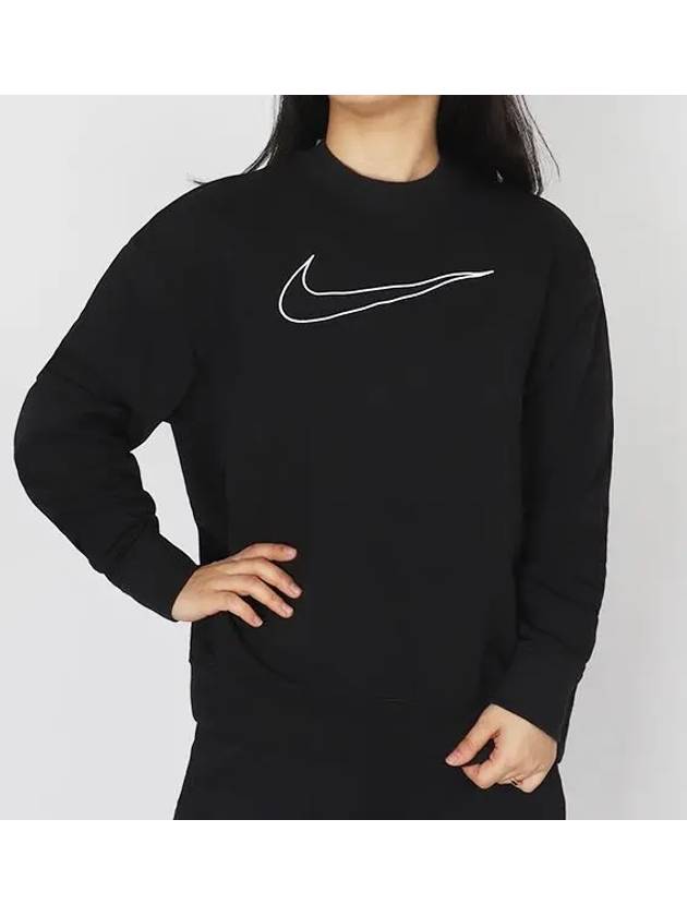 Dri-Fit Get Fit Graphic Crew Neck Sweatshirt Black - NIKE - BALAAN 2