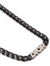 Logo Chain Link Choker Necklace Black - DIOR - BALAAN 3