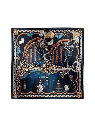 Harnais De Coeur Silk 90 Scarf Marine - HERMES - BALAAN 1