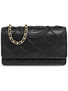 Fleming Soft Chain Long Wallet Bag Black - TORY BURCH - BALAAN 3