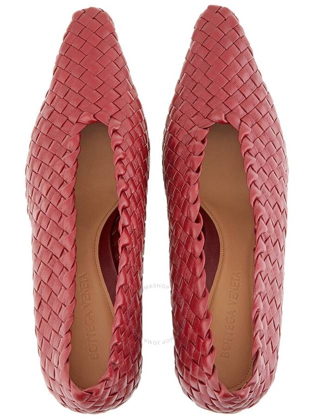 Bottega Veneta Intrecciato Nappa Leather 75 MM Almond Pumps, Brand Size 37 (US Size 7) - BOTTEGA VENETA - BALAAN 3